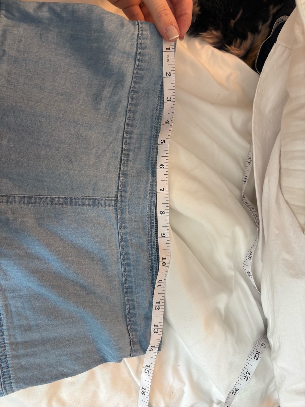 Sincerely Jules Blue Wide Leg Chambray Tiered Flowy Boho Pants Size S - Picture 4 of 6